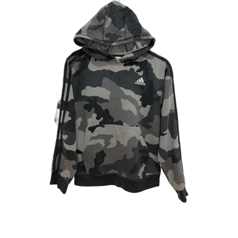 K5062 adidas Camo Long Sleeve Hoodie Pullover Sweatshirt Boys